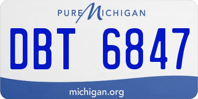 MI license plate DBT6847
