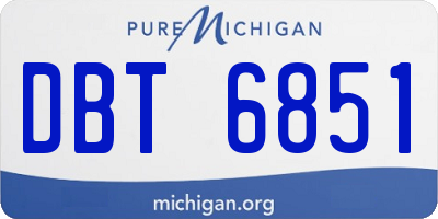 MI license plate DBT6851