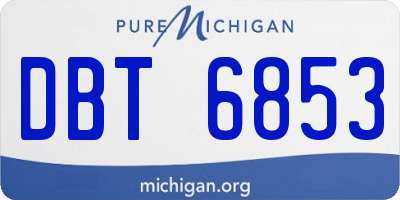 MI license plate DBT6853