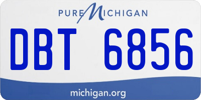 MI license plate DBT6856