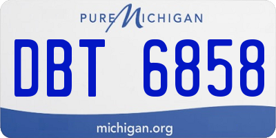 MI license plate DBT6858