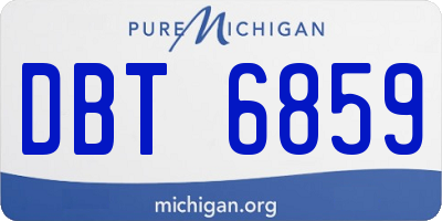 MI license plate DBT6859