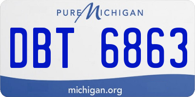 MI license plate DBT6863