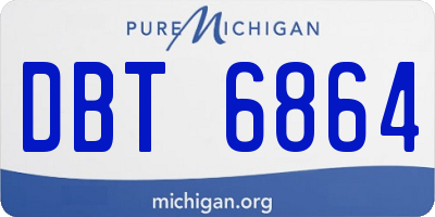 MI license plate DBT6864