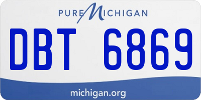 MI license plate DBT6869
