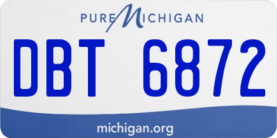 MI license plate DBT6872