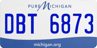 MI license plate DBT6873