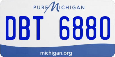 MI license plate DBT6880