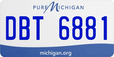 MI license plate DBT6881