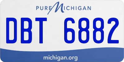 MI license plate DBT6882