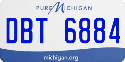 MI license plate DBT6884