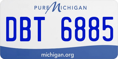 MI license plate DBT6885