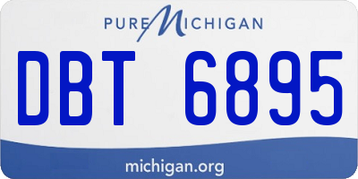 MI license plate DBT6895