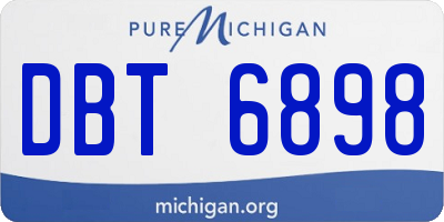 MI license plate DBT6898