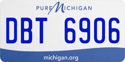 MI license plate DBT6906