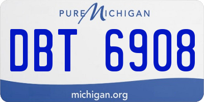 MI license plate DBT6908