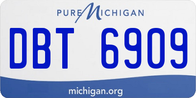 MI license plate DBT6909