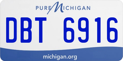 MI license plate DBT6916