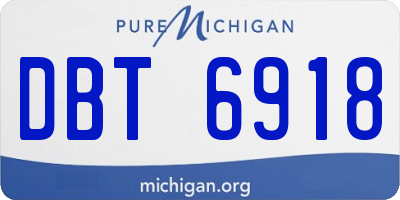 MI license plate DBT6918
