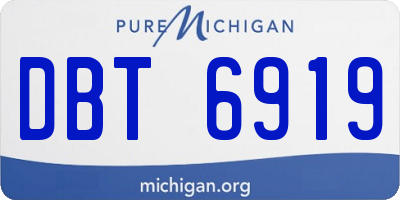 MI license plate DBT6919