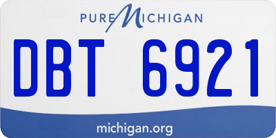 MI license plate DBT6921