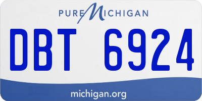 MI license plate DBT6924