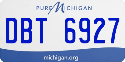 MI license plate DBT6927