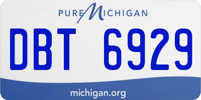 MI license plate DBT6929