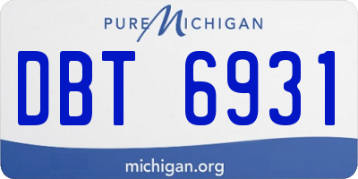 MI license plate DBT6931