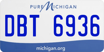 MI license plate DBT6936