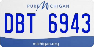 MI license plate DBT6943
