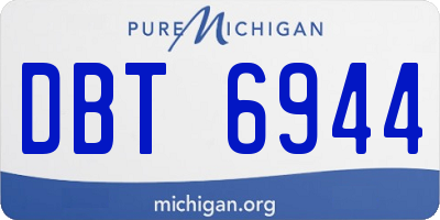 MI license plate DBT6944