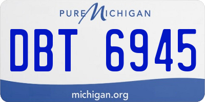 MI license plate DBT6945