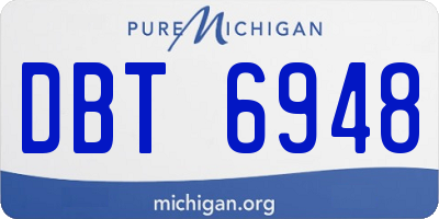 MI license plate DBT6948