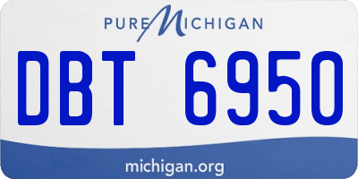 MI license plate DBT6950