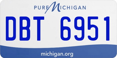 MI license plate DBT6951