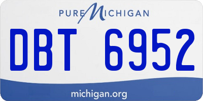 MI license plate DBT6952