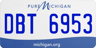 MI license plate DBT6953