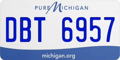 MI license plate DBT6957