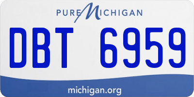 MI license plate DBT6959