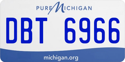 MI license plate DBT6966