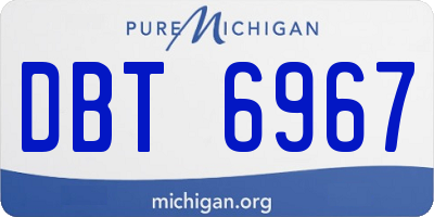 MI license plate DBT6967