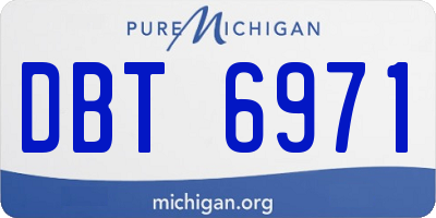 MI license plate DBT6971