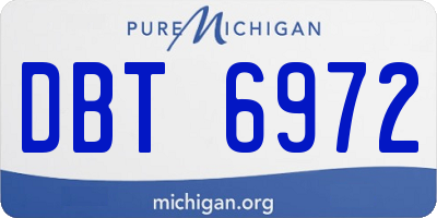 MI license plate DBT6972