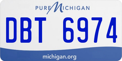 MI license plate DBT6974