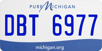 MI license plate DBT6977