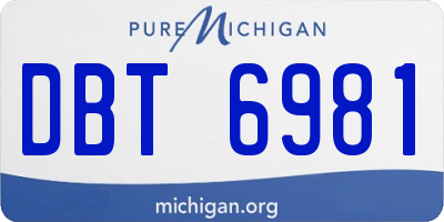 MI license plate DBT6981