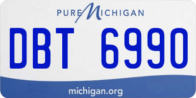 MI license plate DBT6990