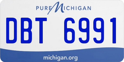 MI license plate DBT6991