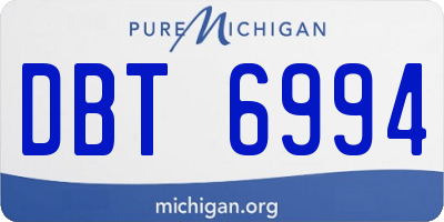 MI license plate DBT6994